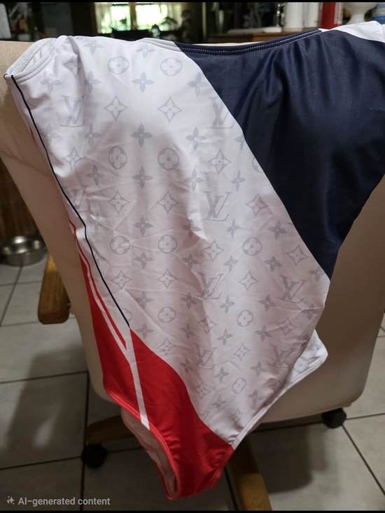 Louis Vuitton Other - Red, White & Navy Monogram One-Piece Swimsuit